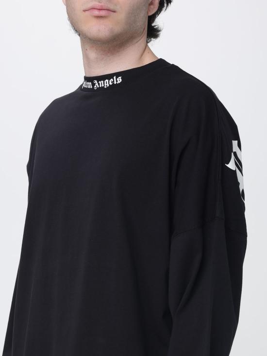 26SS 팜앤젤스 긴팔 티셔츠 PMAB059S26JER001 1003 Black - PALM ANGELS