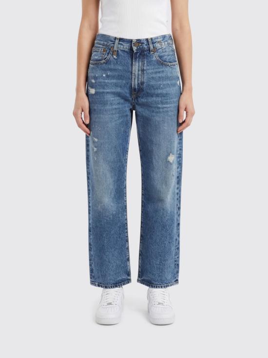 26SS 알13 데님 팬츠 R13W50839 RIPS Blue