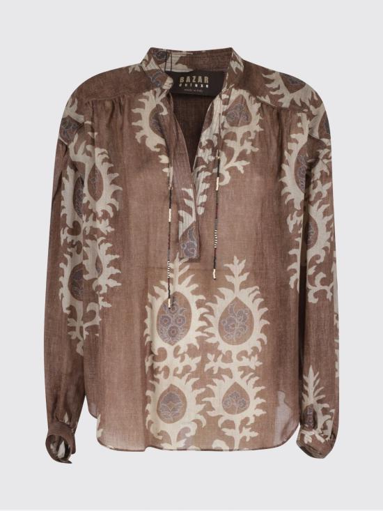 26SS 바잘 디럭스 블라우스 S11631100 116 Brown - BAZAR DELUXE