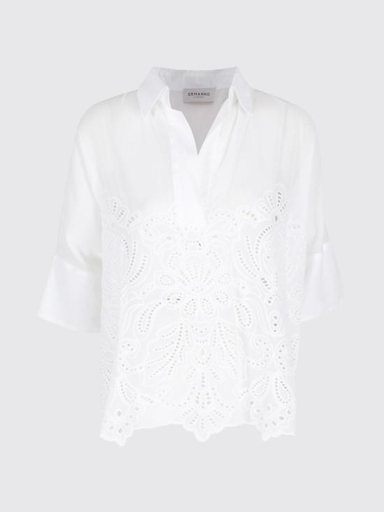 26SS 에르마노 피렌제 블라우스 D48EK022EN0 BIANCO White - ERMANNO FIRENZE