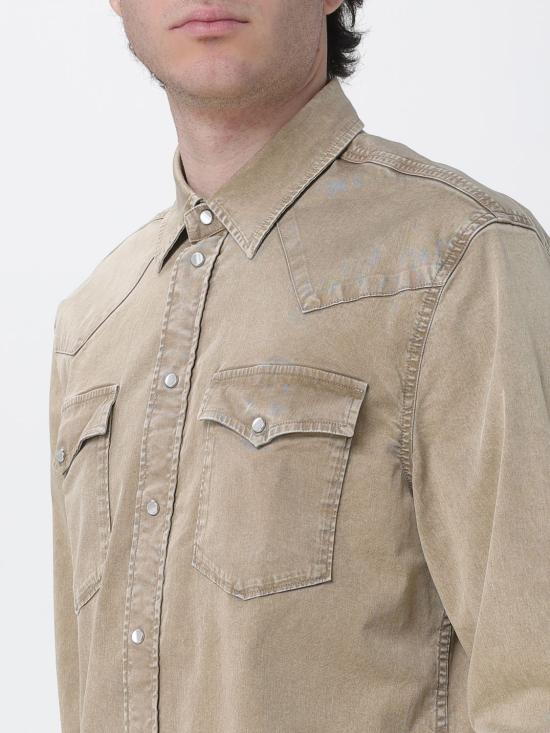 26SS 돈답 긴팔 셔츠 UC343RGSE106TMG9 733 Brown - DONDUP