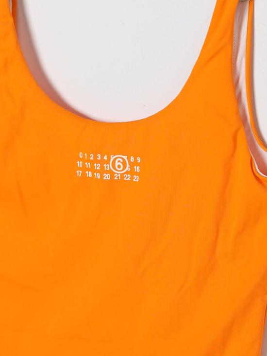 26SS [키즈] MM6 메종마르지엘라 원피스 수영복 M60568MM00P M6207 Orange - MM6 MAISON MARGIELA