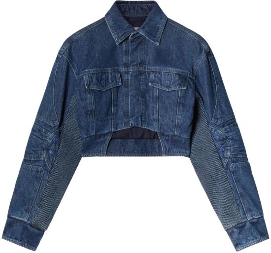  오프화이트 데님 자켓 OWYE044S23DEN0014500 BLUE