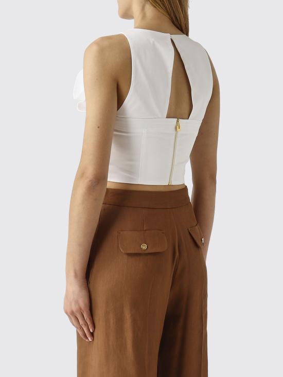 26SS 엘리자베타프랜치 민소매 티셔츠 TO05462E2 100 White - ELISABETTA FRANCHI