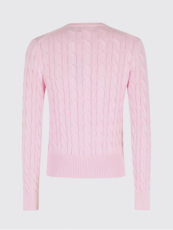 26SS 폴로 랄프로렌 폴로 자수 케이블 니트 가디건 211971868 010 Pink - POLO RALPH LAUREN