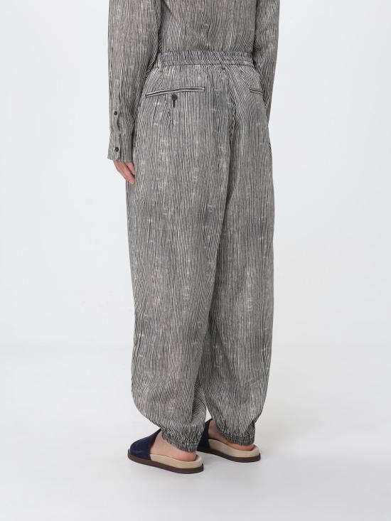 26SS 엠포리오 아르마니 스트레이트 팬츠 EM005490AF14214 F1183 Black 1 - EMPORIO ARMANI