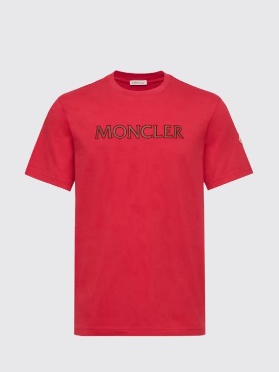 26SS 몽클레어 반팔 티셔츠 L10918C0007589B8U 455 Red