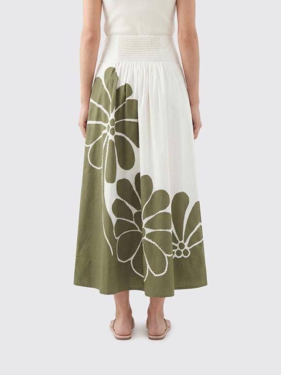 26SS 팜 리오 롱 스커트 350513 26083 Green - FARM RIO