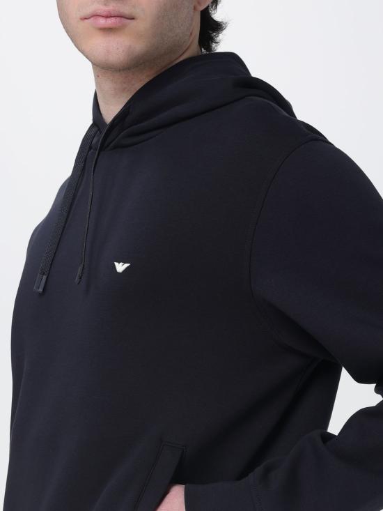 26SS 엠포리오 아르마니 후드 티셔츠 EM004531AF10013 UB118 Black - EMPORIO ARMANI