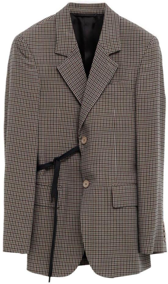 26SS 발렌시아가 랩 테일러드 재킷 857365TTO382866 BROWN