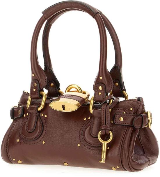 26SS 끌로에 스몰 그레인드 레더 패딩턴 백 CH26SS805P7527M PURPLE - CHLOE