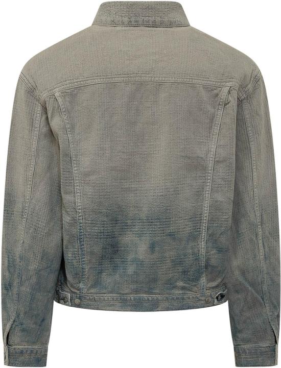 26SS 디젤 프린스 오브 웨일 자카드 데님 트러커 자켓 A2168009N9301 GREY - DIESEL