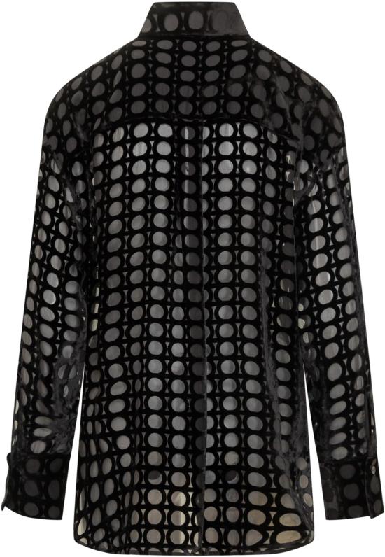 25FW 살바토레 페라가모 블라우스 13H0260782997001 BLACK - SALVATORE FERRAGAMO