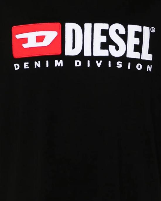 26SS 디젤 T-박스트-Div 로고 패치 티셔츠 A149430GRAI9XX BLACK - DIESEL