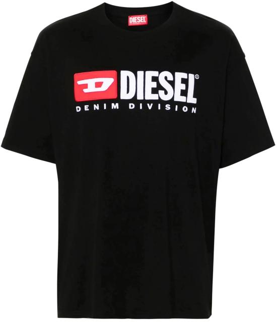 26SS 디젤 T-박스트-Div 로고 패치 티셔츠 A149430GRAI9XX BLACK