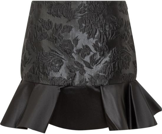 26SS 가니 새틴 클로크 미니 스커트 A1090086099 DONKERGREY