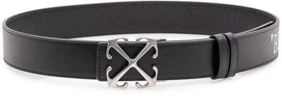 26SS 오프화이트 가죽 벨트 OMRB14GC99LEA0011001 BLACK