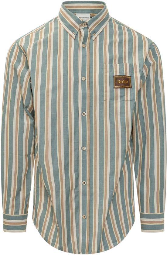 26SS 드롤드무슈 반팔 셔츠 KSH240CO281WG BROWN