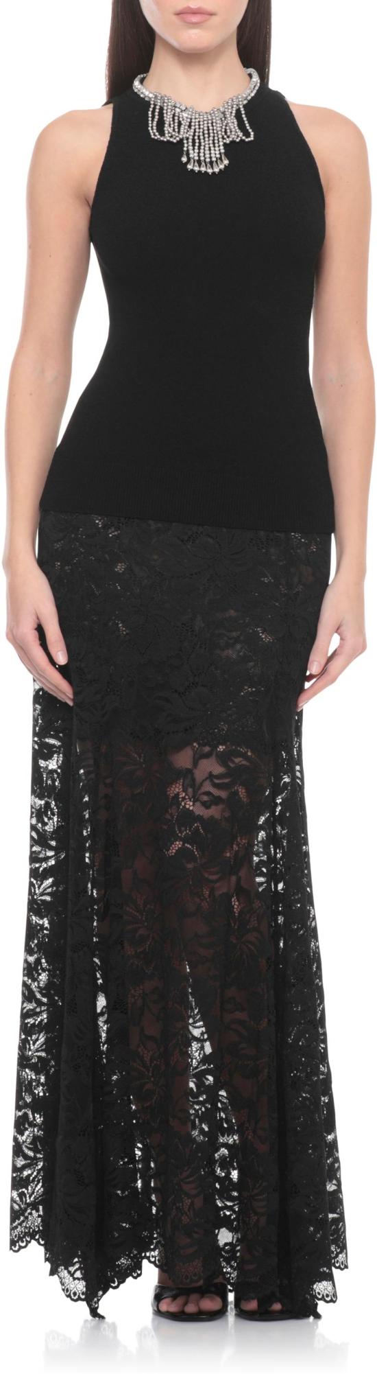 26SS 파코라반 롱 스커트 26PJJU131PA0170P001 BLACK - PACO RABANNE