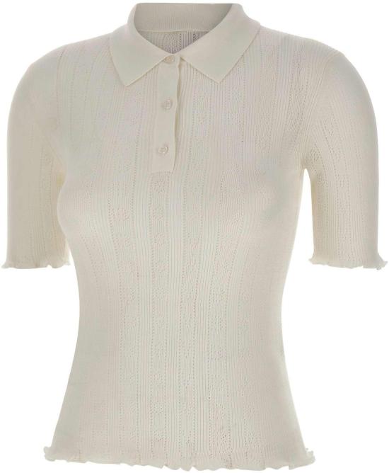 26SS 빅토리아 베컴 폴로 티셔츠 1226KTP007273AWHITE