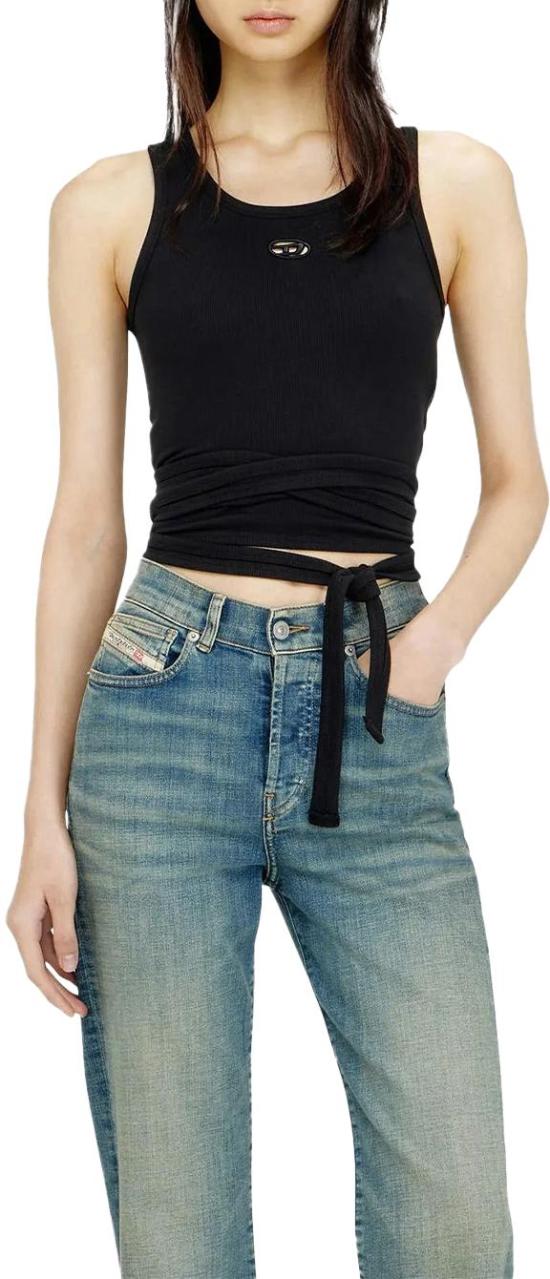 26SS 디젤 wrap-around design 크롭탑 A210190EJAI9XX BLACK - DIESEL