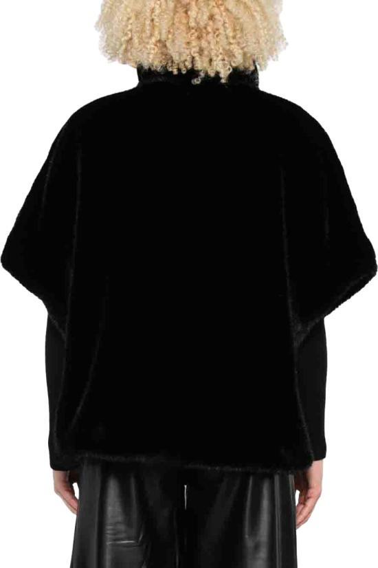 25FW 핑코 페이크 퍼 케이프 103837A2PIZ99 BLACK - PINKO