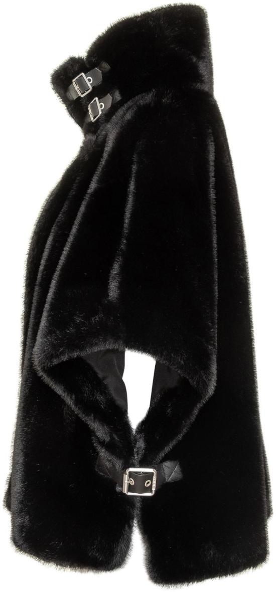 25FW 핑코 페이크 퍼 케이프 103837A2PIZ99 BLACK - PINKO