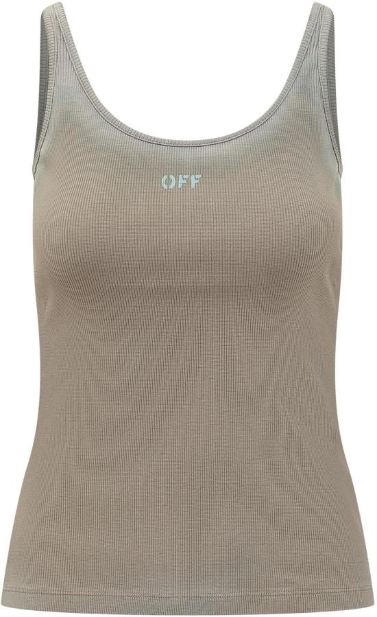 26SS 오프화이트 민소매 티셔츠 2AD072S26JER0016E70 TAUPE