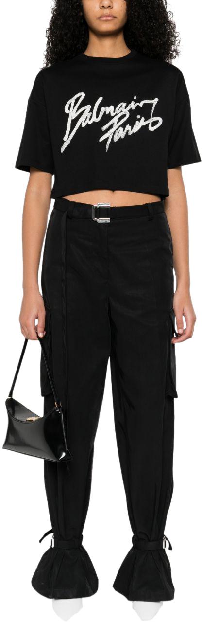 26SS 발망 반팔 티셔츠 GF1EE145BD41EAB BLACK - BALMAIN