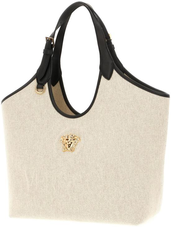 26SS 베르사체 라 메두사 캔버스 토트백 10222101A034942K86V NEUTRAAL - VERSACE