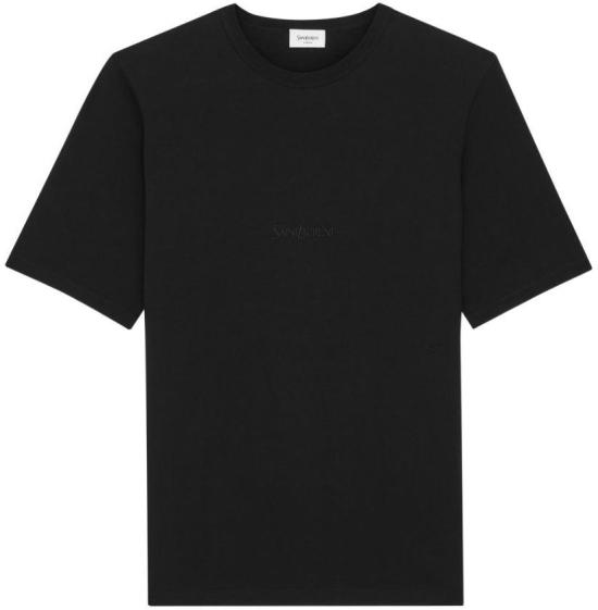 26SS 생로랑 반팔 티셔츠 857461Y37XE1000 BLACK