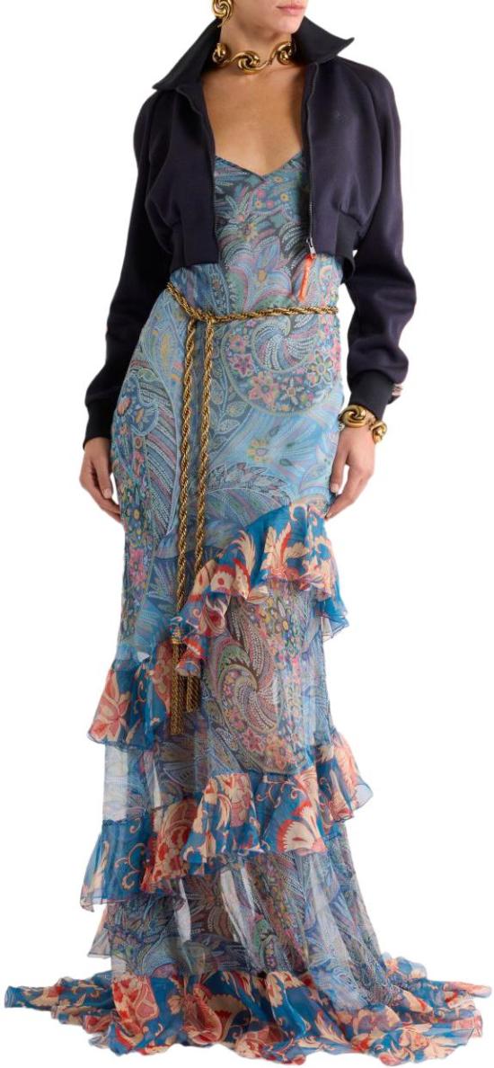 26SS 에트로 롱 원피스 WRHA062499SA1Q7X0887 BLUE - ETRO