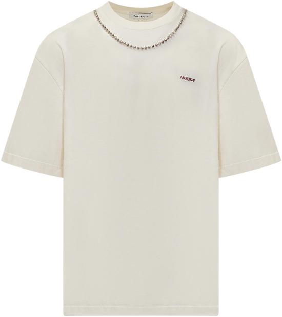  엠부시 반팔 티셔츠 BMAA001F24JER0013110 WHITE