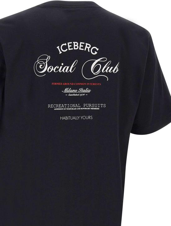 26SS 아이스 비 아이스버그 반팔 티셔츠 F02063259000 BLACK - ICE B ICEBERG