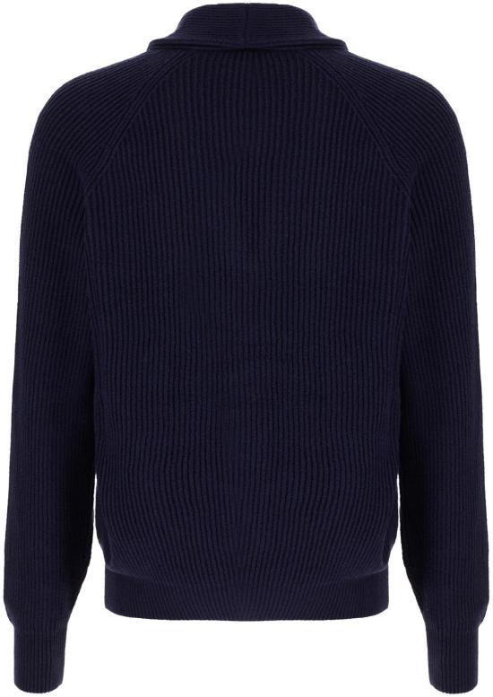 26SS 브루넬로 쿠치넬리 잉글리시 립 래글런 가디건 MNI708606C2425 BLUE - BRUNELLO CUCINELLI