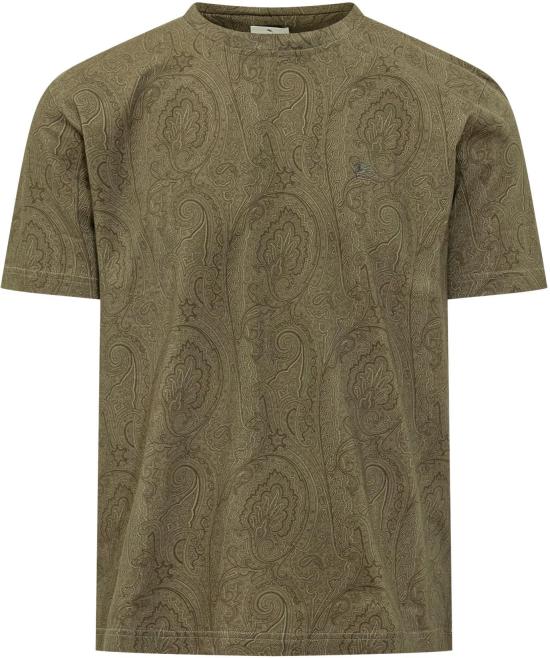 26SS 에트로 반팔 티셔츠 MRMA0002AKG31M0118 DONKERGREEN