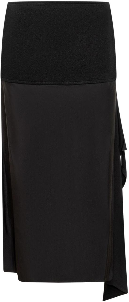  질샌더 롱 스커트 J02MA0233J20050001 BLACK