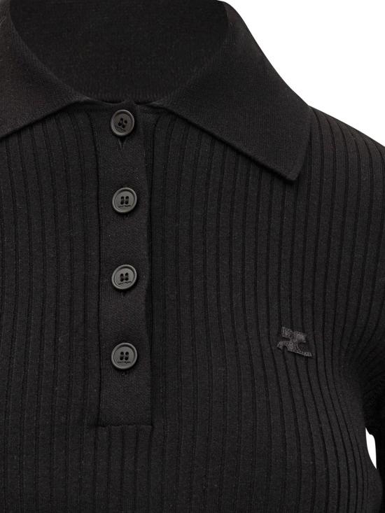 25SS 쿠레쥬 스웨터 125MPO046FI00019999 BLACK - COURREGES