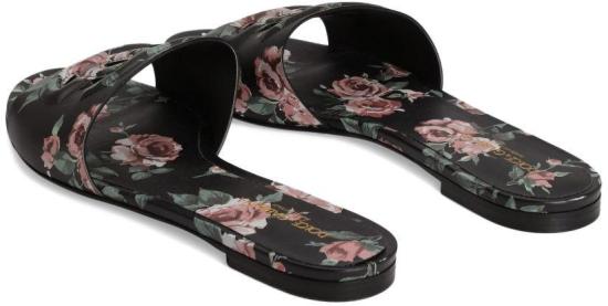 26SS 돌체앤가바나 카프스킨 플랫 슬리퍼 CQ0436AZ046HN5XQ BLACK - DOLCE & GABBANA