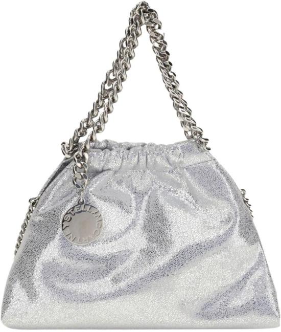 26SS 스텔라 맥카트니 팔라벨라 드로스트링 숄더백 7B0144WP03018101 SILVER