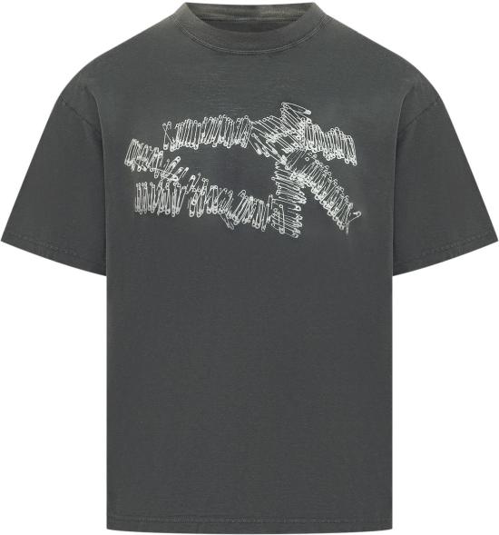 26SS 44레이블 반팔 티셔츠 B0030653FA725P751 DONKERGREY