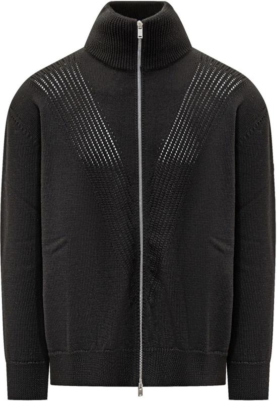 25FW 질샌더 집업 니트 J22HP0039J14775001 BLACK