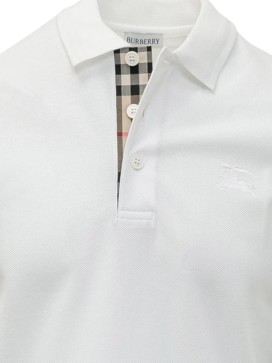 26SS 버버리 코튼 폴로 티셔츠 8099166A1464 WHITE - BURBERRY