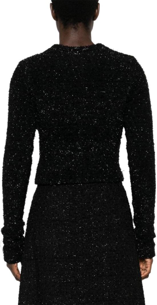  발렌시아가 트위드 크롭 가디건 793604T33281000 BLACK - BALENCIAGA