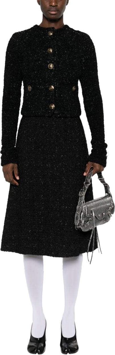  발렌시아가 트위드 크롭 가디건 793604T33281000 BLACK - BALENCIAGA