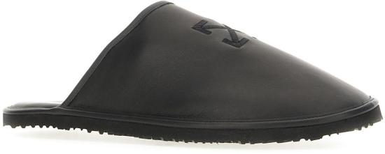 26SS 오프화이트 뮬/슬리퍼 OMIJ00BS26LEA0011010 BLACK - OFF WHITE