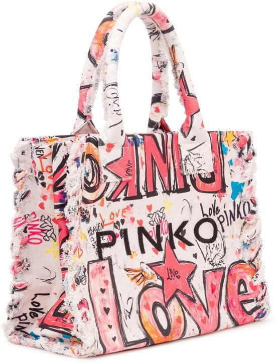 26SS 핑코 토트백 106673A3B6ZW0Q WHITE - PINKO