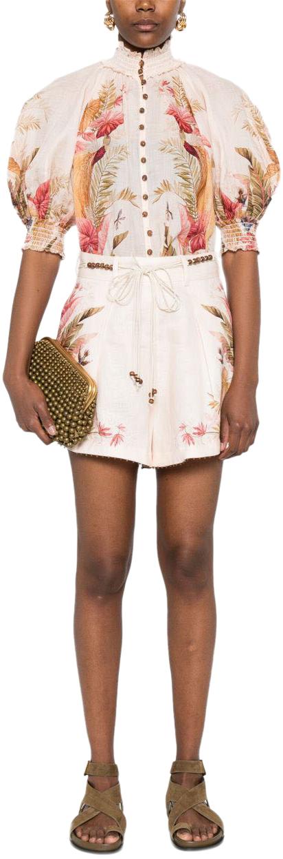 25FW 짐머만 블라우스 4556TSS253CRMPLMFLO BEIGE - ZIMMERMANN