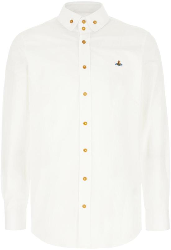 26SS 비비안웨스트우드 투 버튼 크롤 셔츠 24010005W009QA401 WHITE