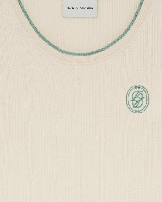 26SS 드롤드무슈 민소매 티셔츠 KTS319CO267OW WHITE - DROLE DE MONSIEUR